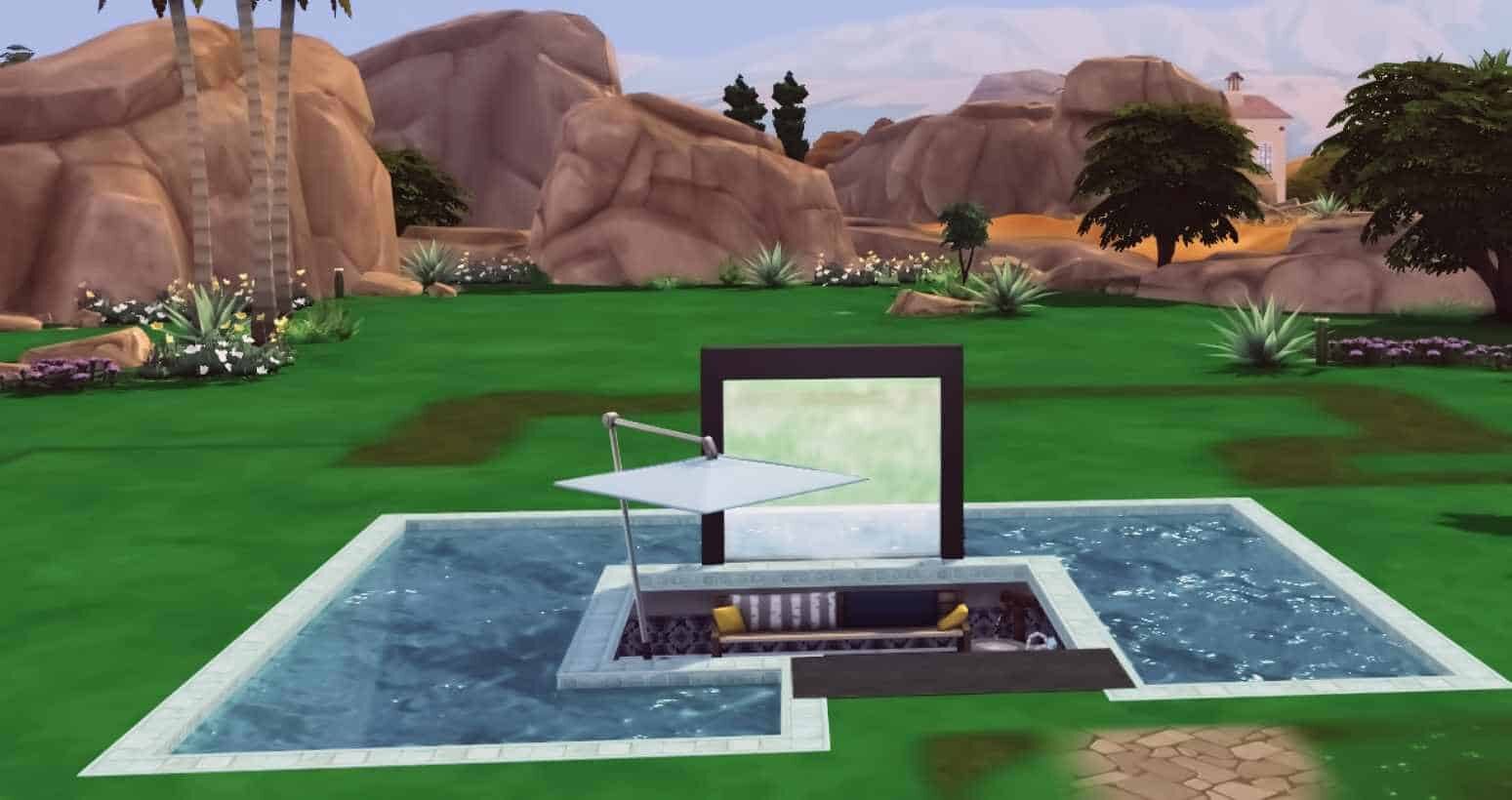 sims 4 sunken pool lounge tutorial